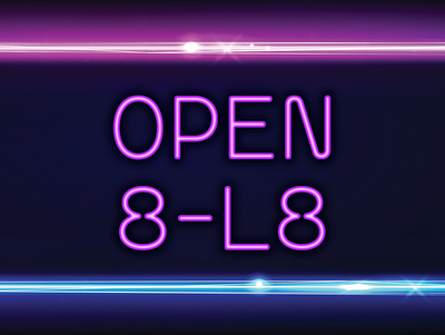 Neon Rounded font 2 techno