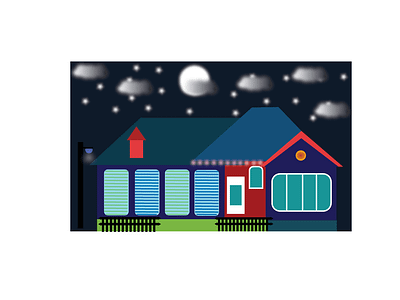 House Design darker design design graphic design house design illustration night design