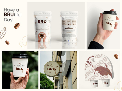 Bru coffee branding bru coffee coffee cup cup holder logo packaging re branding sigh board