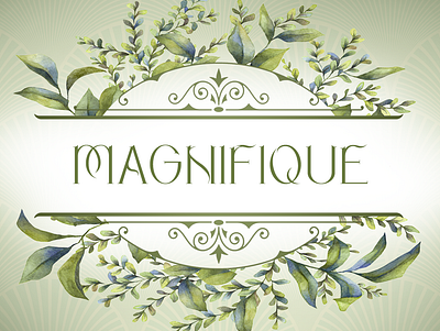 Magnifique font decorative