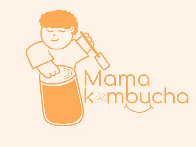 Mama Kombucha - Identité visuelle design graphic graphic design identité visuelle illustration logo typography vector