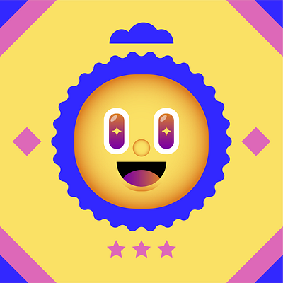 Smile and Sun blue branding design digital editorial emoji eye fun geometry icon illustration indonesia mascot pastel smile sun ui vector yellow