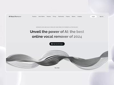 AI Vocal Remover - Design Concept aivocalremover designconcept designing onlinevocalremover webdesign websitedesign