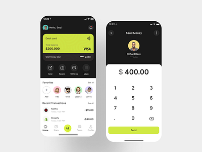 Fintech mobile app app banking design figma finance fintech app graphic design mobile app money motion graphics product design ui uiux