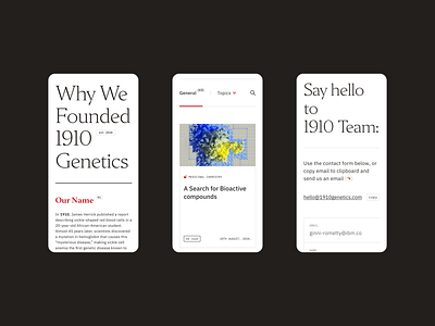 1910 Genetics’ mobile layout 1910genetics biotechnology designinspiration fiftysevenagency mobile premiumaesthetic responsivedesign ui ux webdesign