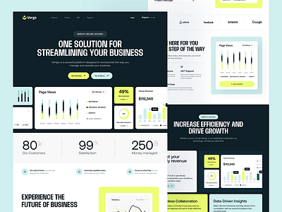 Vergo- Fintech SaaS Website Design app design figma graphic design ui ux website