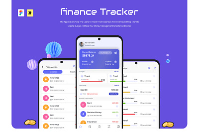 Finance Tracker app branding budget design figma financetracker graphic design illustration miro mobile app motion graphics ui uiux ux website websitedesign xd