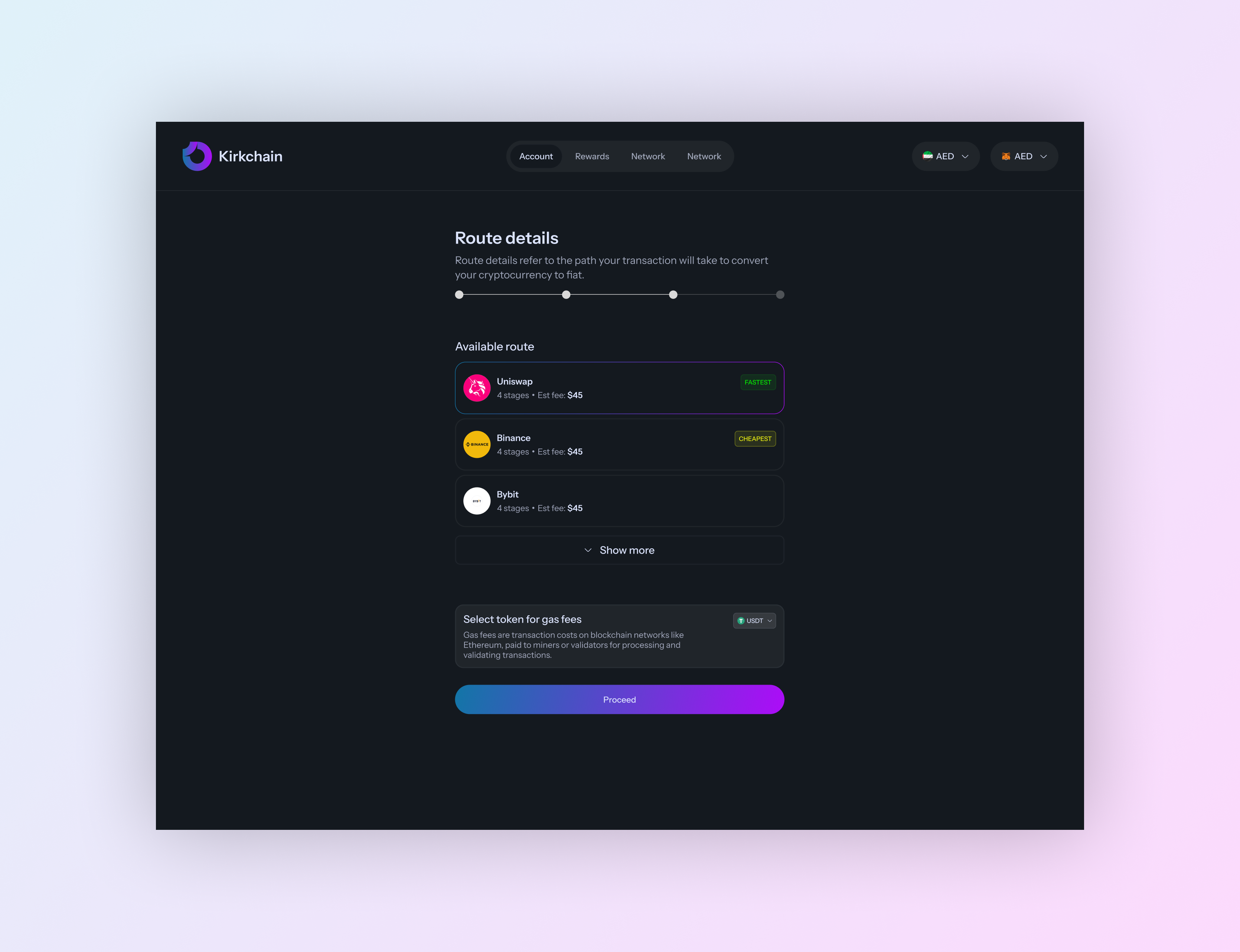 Chain abstraction - withdrawal process aed chain chainabstraction fintech network protocol route web3 withdrawal
