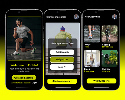 Fitlife 3d adobe adobe xd android app design app app design figma figma design fitlife fitness app fitness tracking app gym gym app mobile app design screenshot ui uiux ux workout workout app