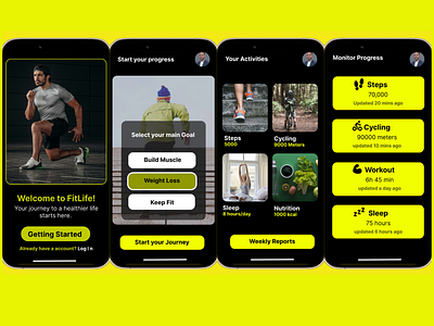 Fitlife adobe adobe xd android app design app app design figma figma design fitlife fitness tracking app mobile app design screenshot ui uiux ux workout workout app