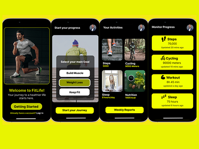 Fitlife adobe adobe xd android app design app app design figma figma design fitlife fitness tracking app mobile app design screenshot ui uiux ux workout workout app