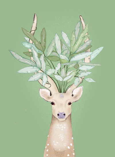 Dear deer digitalpainting illustration inspiration visualdesign