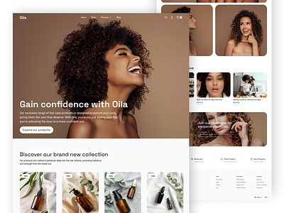 Women Cosmetics Landing Page design ecommerce landing page products shop store ui ui design uiux user interface uxui web design