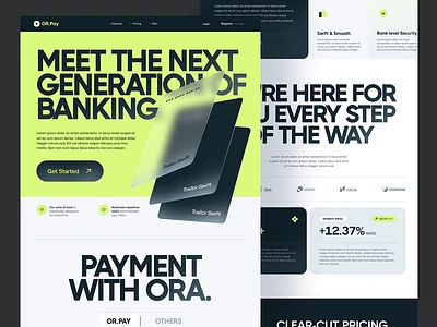 Or.Pay - Fintech SAAS Website design figma graphic design illustration ui ux website