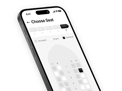 Choose a Seat 💺 app application booking clean design empty filled icon interface ios minimal purchase seat seating selection simple ticket train transport ui