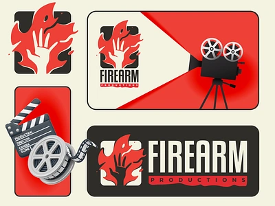 "FireArm Productions" Brand Identity Design brading brand design branding identity design filming graphic design illustration logo logo design typeface typography vector