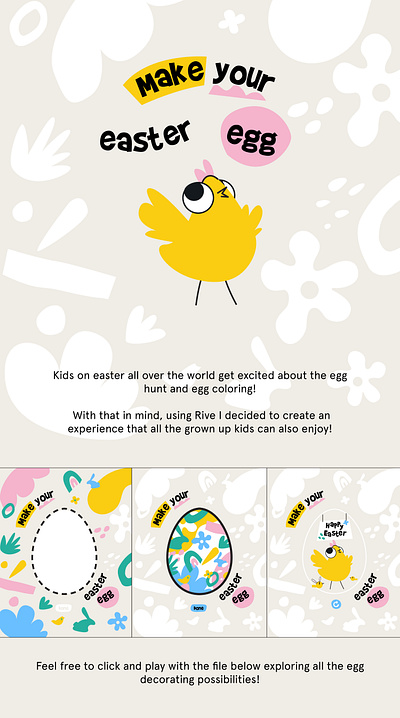 Easter eggception animation app character design easter fun game illustration interactive kids motion motion graphics play rive