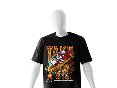 TAKE A STEP artworks brand branding design fashion graphic design illustration logo streetwear swag tshirt design typography ui ux vector wears