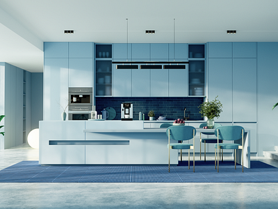 Kitchen 3d archviz cinema 4d design interior design kitchen product design redshift render visualization