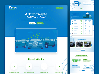 Driveo Car Selling Landing Page Design | Efficient & Elegant 🚗 sleek interface