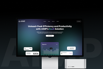 AIMP - SaaS Solution Landing Page UI Design ai landing page creative landing page saas landing page design saas solution ui design user interface design uxui