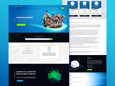 High-Speed Internet Services Landing Page Design internet services landing page ui website design