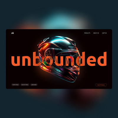 Unbounded – Futuristic Design desktop design desktop interface futuristic design minimalist design ui ux design uxui webpage