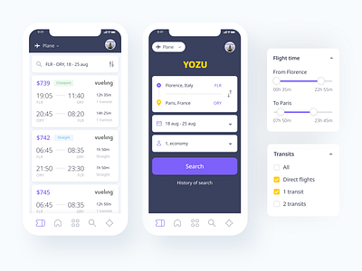 Flights search in Travel App flight booking flight comparison flight search mobile app ui mobile travel app mobile ui design modern app design travel booking travel management travel planner travel platform travel search ui trip organizer user interface ux design