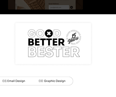 GOOD. BETTER. BESTER. badge black design graphic design minimal ui design website design white