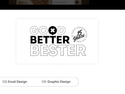 GOOD. BETTER. BESTER. badge black design graphic design minimal ui design website design white