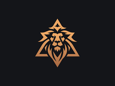 Triangle Lion Logo abstract brand branding company graphic design lion logo triangle vector