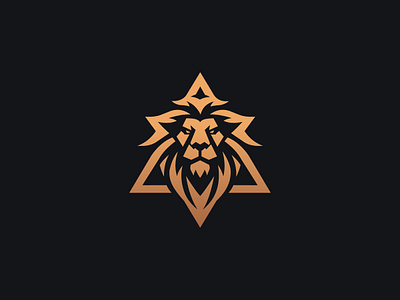 Triangle Lion Logo abstract brand branding company graphic design lion logo triangle vector