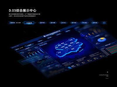 Visualization of large screens 3d animation blue chart data database hefei map medical screens technology visualization of large screens