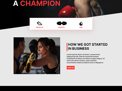 Box Champ Ad/poaster creative design fitness gym prototyping ui user experiance user interface ux