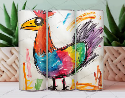 Hand Drawn Chicken Skinny Tumbler Wrap chicken design chicken tumbler chicken vector color image custom design design hand drawn template illustration photography skinny tumbler sublimation tumbler art tumbler design tumbler sublimation tumbler vector tumbler warp vector art waterslide tumbler