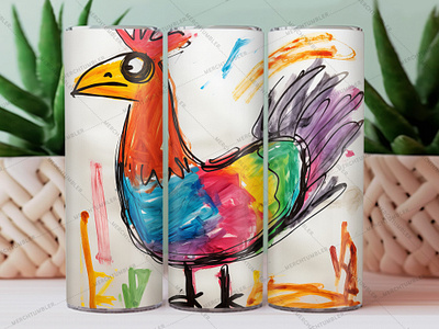 Hand Drawn Chicken Skinny Tumbler Wrap chicken design chicken tumbler chicken vector color image custom design design hand drawn template illustration photography skinny tumbler sublimation tumbler art tumbler design tumbler sublimation tumbler vector tumbler warp vector art waterslide tumbler