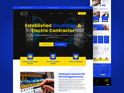 Jet Electric | Elite Landing Page Design for Electricians electrician branding website