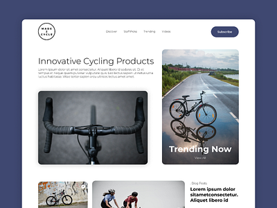 Dynamic Landing Page Design for Made2Cycle - Cycling Blog top rated freelancer