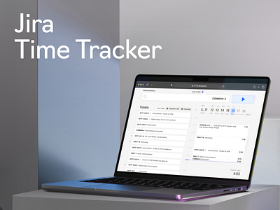 Jira Time Tracker design finance interface jira time tracker trading ui ux