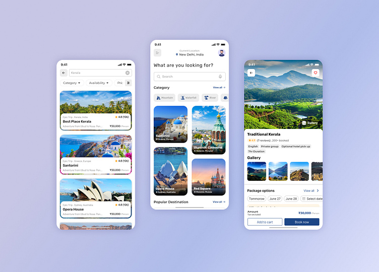 Holiday Booking Application by Afzal on Dribbble