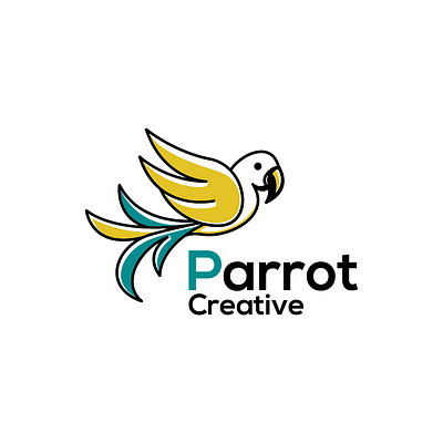 Parrot Line Logo Design abstract