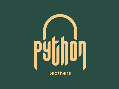 Python Leathers logo bag brand identity branding fashion graphic design hand bag illustration leathers logo logo design purse python