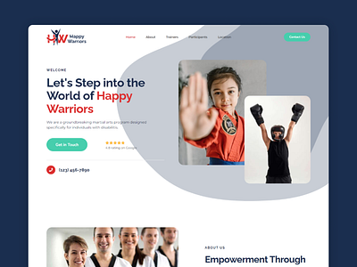 Empowering Martial Arts Landing Page Design for Happy Warriors accessibility minded