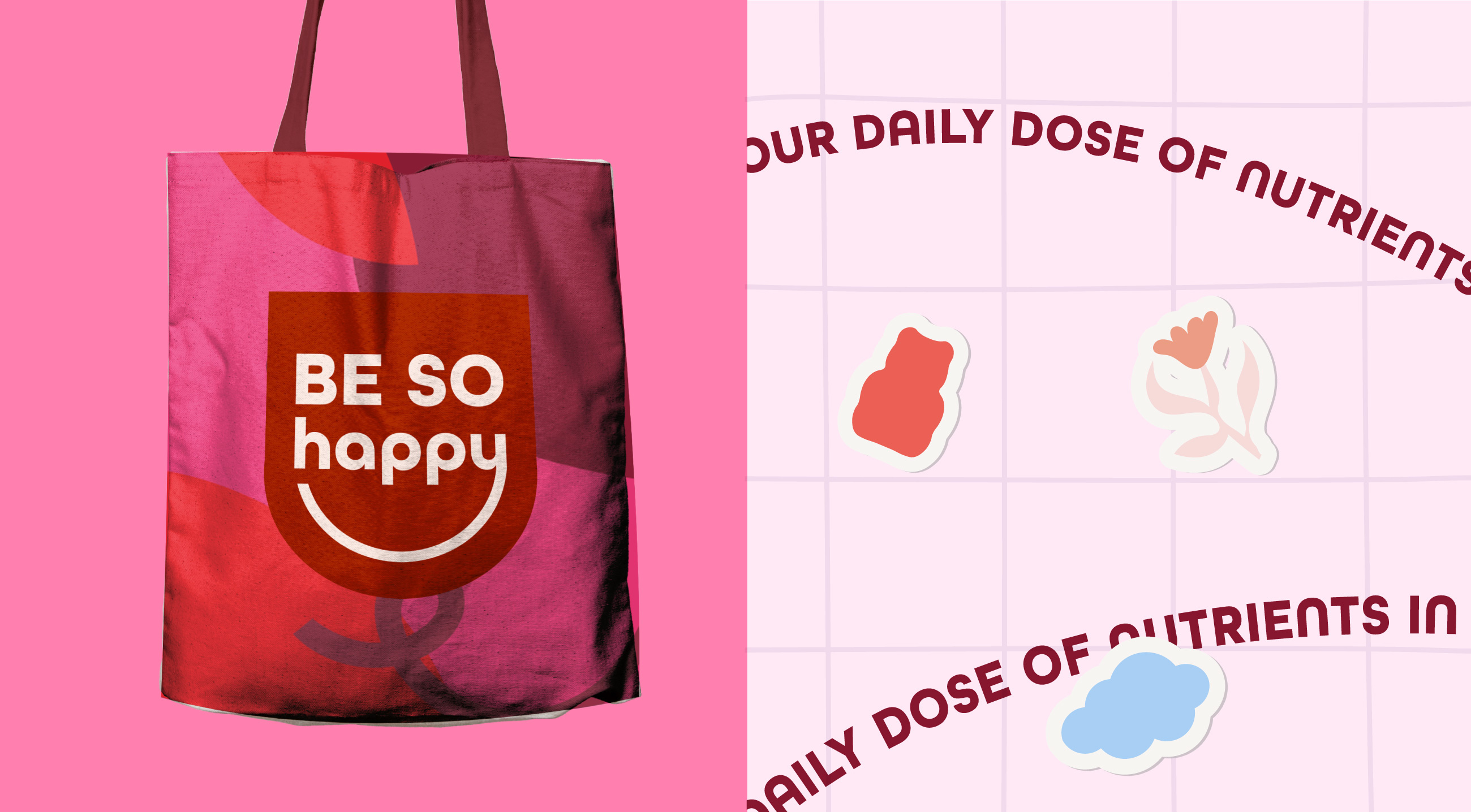 Supplement Vitamin Branding & Packaging Design / Be So Happy by