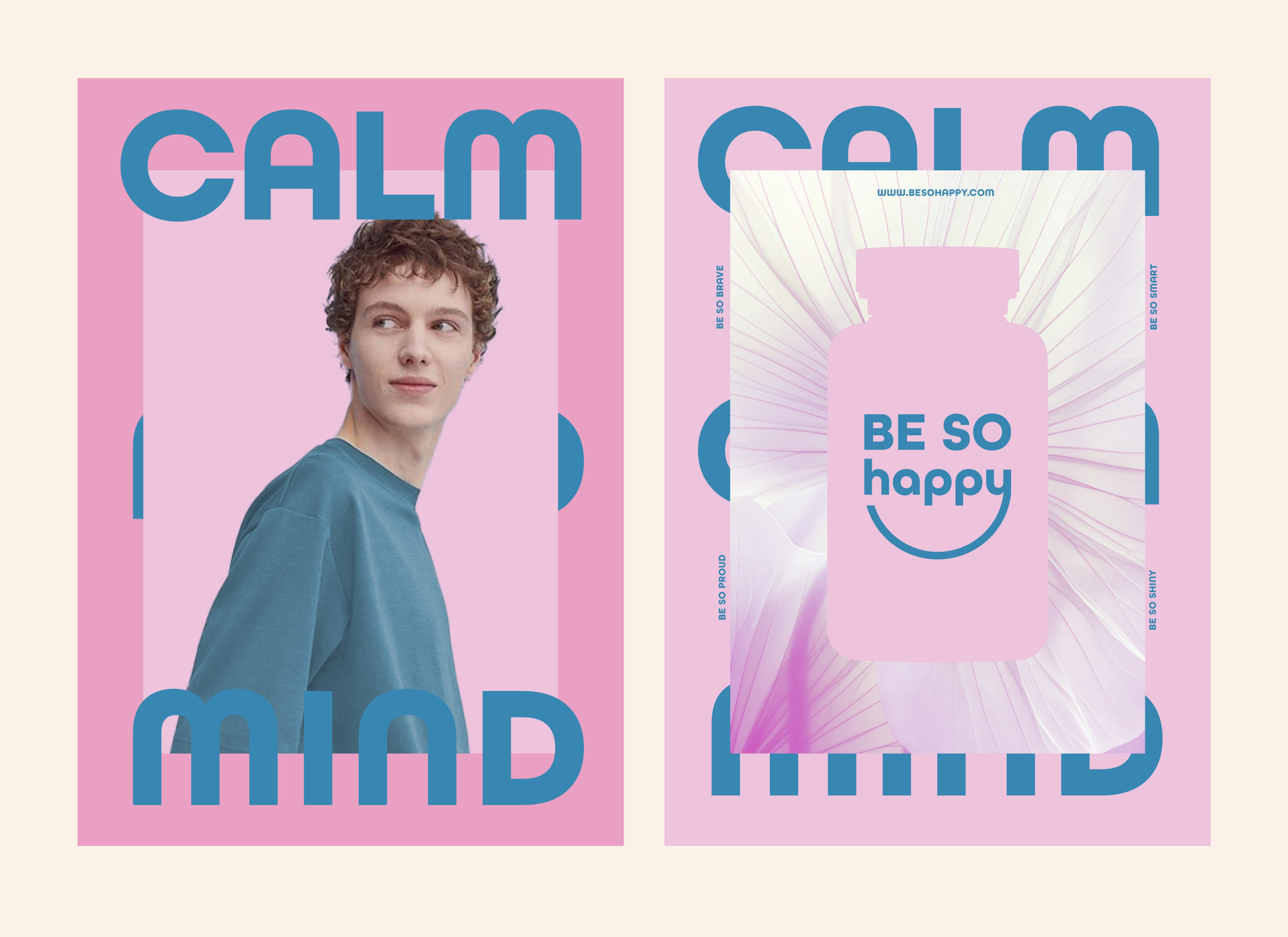 Supplement Vitamin Branding & Packaging Design / Be So Happy by