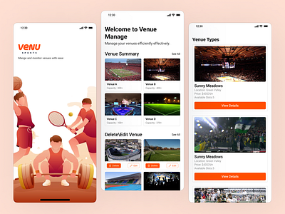 Custom Venue Mobile App UI Designs app design appdesign appui customappdesign customdesign figma mobileappdevelopment mobileappui responsivedesign ui ui ux design uiuxdesign uiuxexperts userexperience uxdesign venueappdesign venueuiux