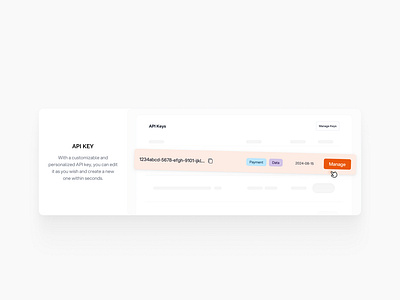 API Key card design app card design ui ux