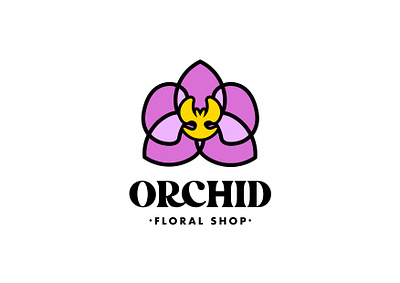 Orchid Floral Shop brand identity floral flower graphic design graphics illustration logo logo design orchid shop