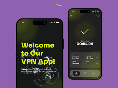 VPN App UI Design app design mobile app design ui uiux ux vpn