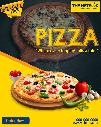 "Pizza Promotion: Visual Campaign Design" branding graphic design